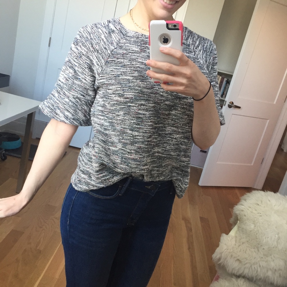 LOFT Bouclé/Tweed Top - Picture 3 of 11